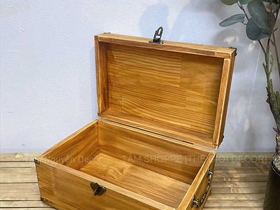 Rương gỗ phong cách cổ điển [06 Kiểu] KT30x20x15cm RUONG-GO-03